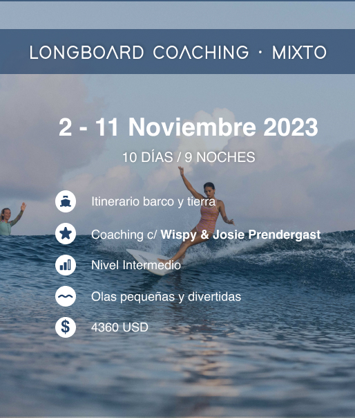 Longboard coaching perfeccionamiento Maldivas Josie Prendergast